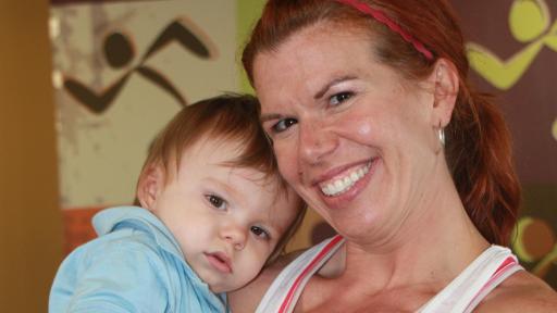 Sandy Simmer’s water broke while she was running 4.5-miles on a treadmill at Anytime Fitness. Several hours later, her son, Miles, was born.