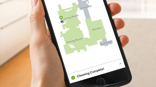 The Roomba® i7+ uses Imprint™ Smart Mapping to learn a home’s floor plan.