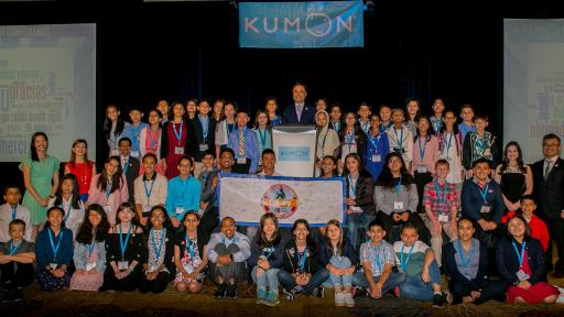 At the conclusion of the conference, all 56 Kumon Students in attendance received a certificate of completion and had the unique opportunity to shake hands with Kumon North America President, Mino Tanabe.
