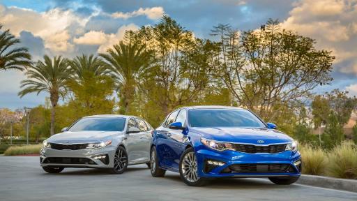 gray and blue 2019 Kia Optima