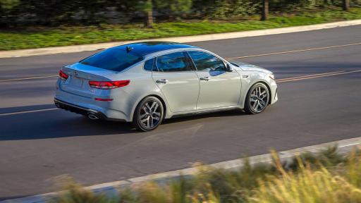 Side view Gray 2019 Kia Optima