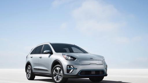 Three-quarters view of the Niro EV