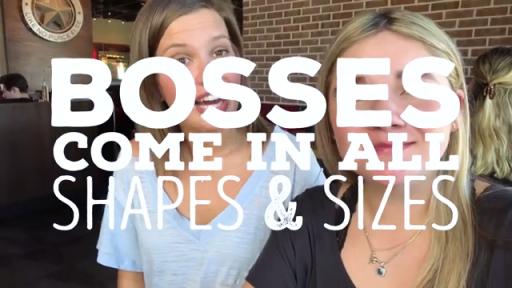 Video of two girls trying the boss burgers