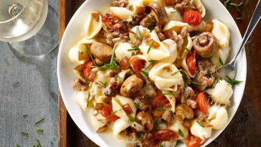 Zio's Plate of Shells and Sausage