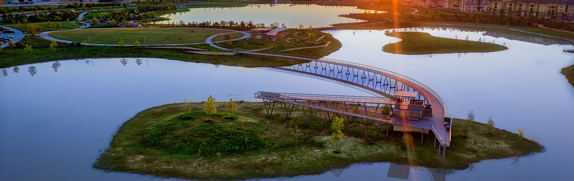 Housing community near water