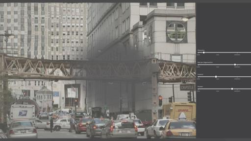 Image of city with blurry spot