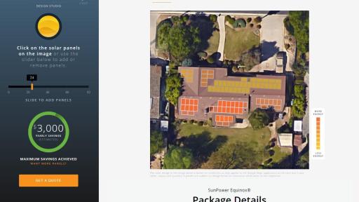 SunPower Design Studio Ap screenshot of solar design