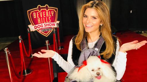 Maria Menounos at the Beverly Hills Dog Show with her dog