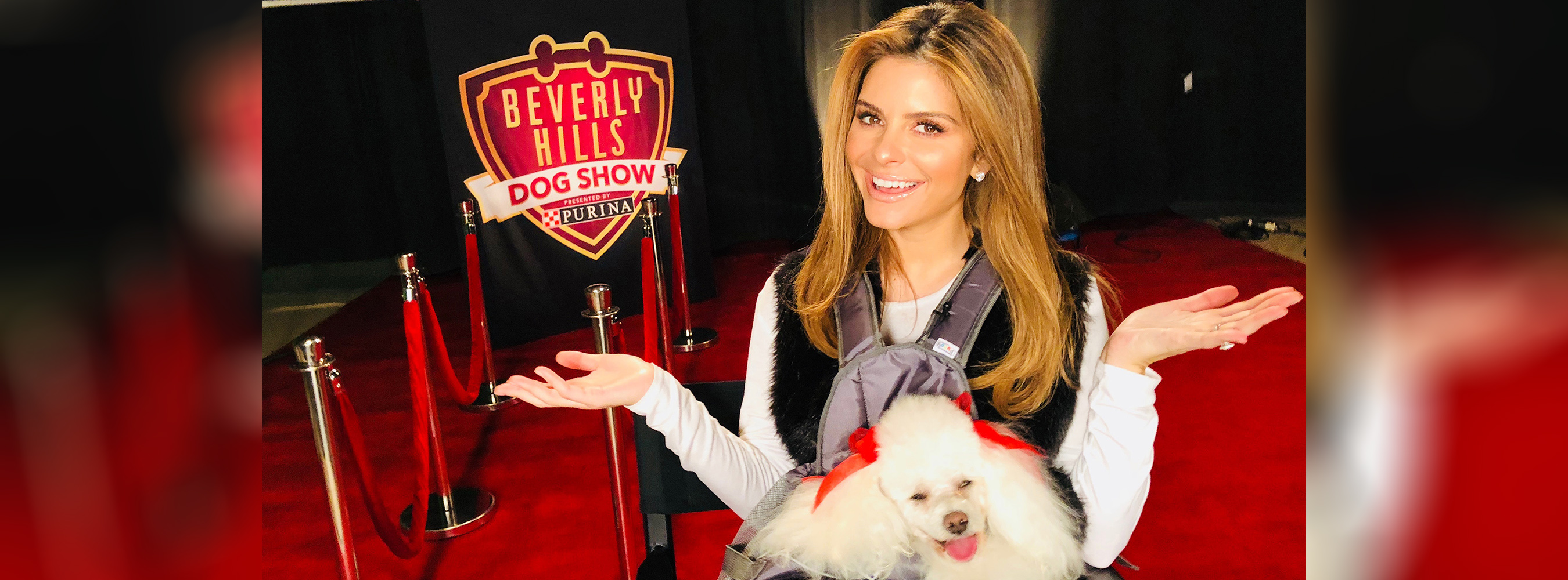 maria menounos at the BHDS with her dog