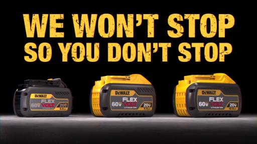 Video showing the different sizes of the DEWALT FLEXVOLT Batteries