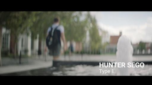 Guy walking with backpack