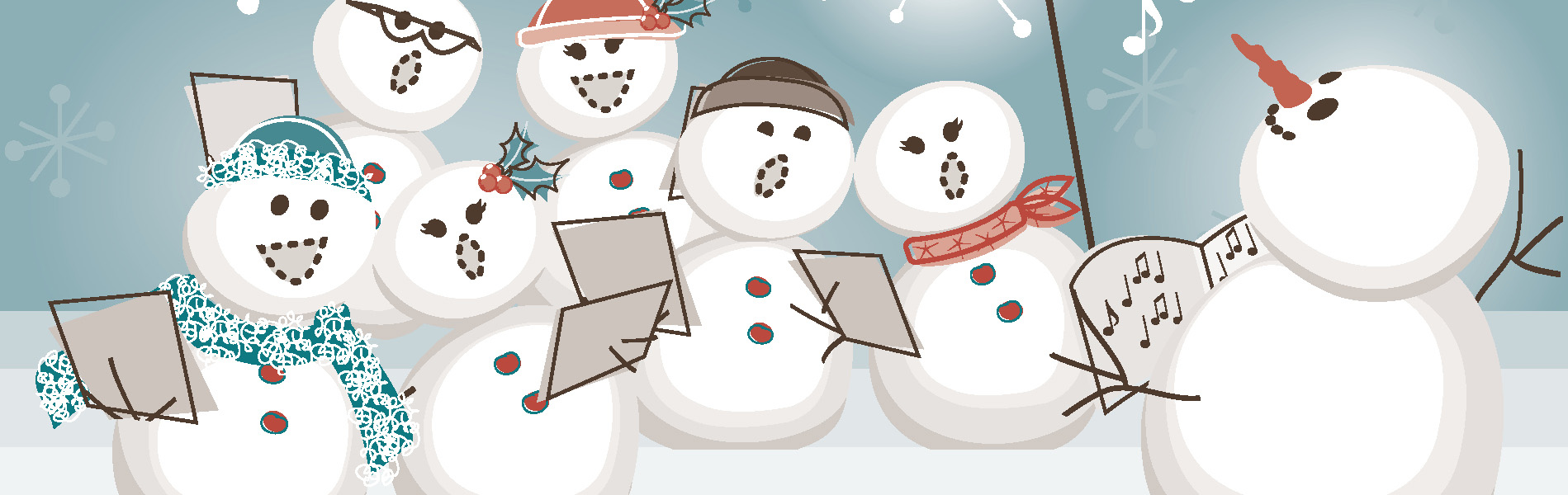 Snowmen caroling
