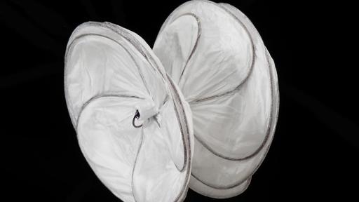 Side view of the GORE® CARDIOFORM Septal Occluder device