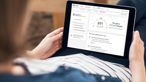 Person using a tablet