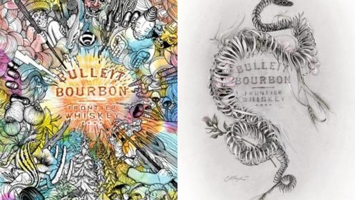 Image of Bottle Impressions artwork created by local Portland artists Zach Johnsen (left) and Chirstina Mrozik (right).