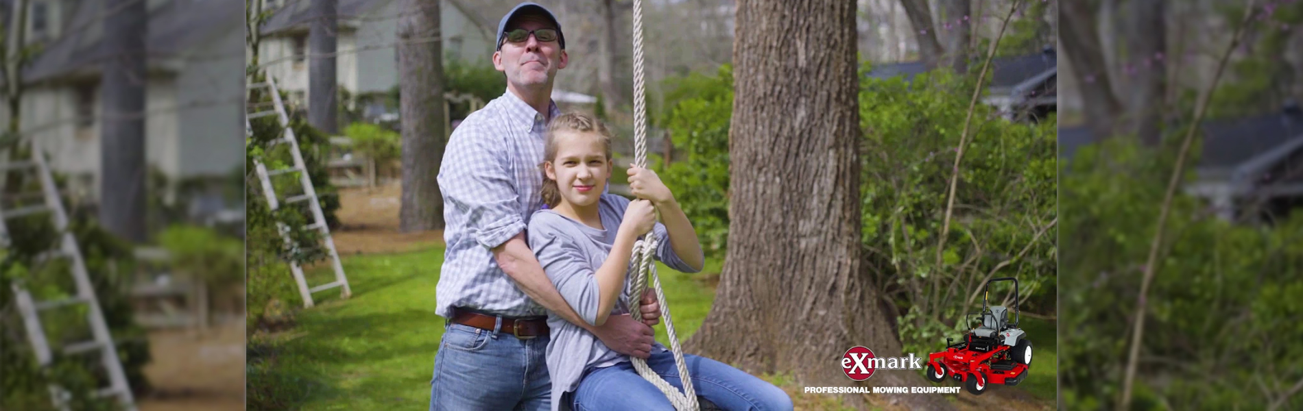 Video teaching how to build a dire swing for your backyard.