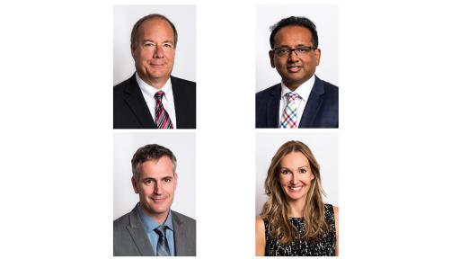 head shots four corporate employees