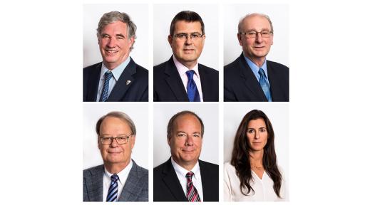 head shots of six corporate employees