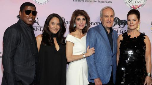 Kenny Babyface Edmonds, Nicole Pantenburg, Camille Ruvo, Larry Ruvo and Marcia Gay Harden at Keep Memory Alive's 22nd annual Power of Love gala, April 28 at MGM Grand Garden Arena