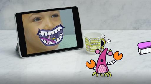 Augmented reality phone app demonstration.