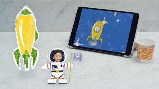 Augmented reality phone app demonstration.