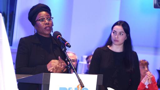 Domestic violence survivor, Hope Dawson and her dog Coco, have benefited from URI&rsquo;s PALS program. URI has welcomed over 100 pets into its residences across NYC.