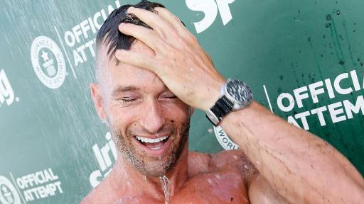 Scott Mathison showering at festival