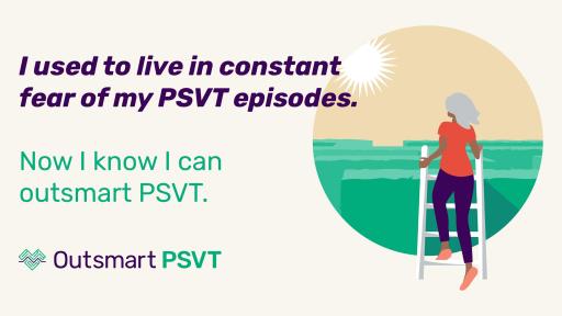 An illustration of a woman climbing a ladder above a maze.