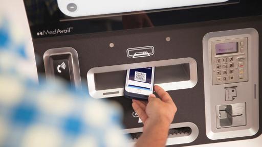 Kiosk with smart phone