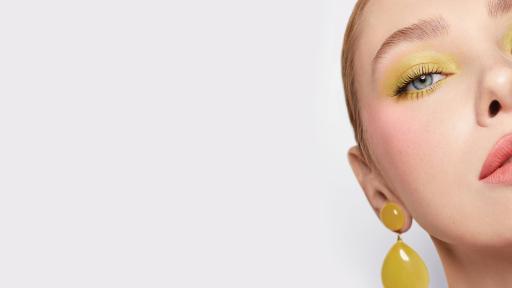 Woman with Chartreuse eyeshadow