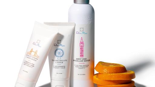 Cosmetics with orange slices