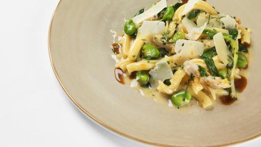 Rabbit Garganelli dish