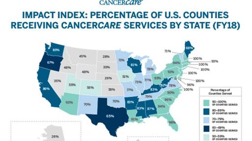 CancerCare Impact map infographic