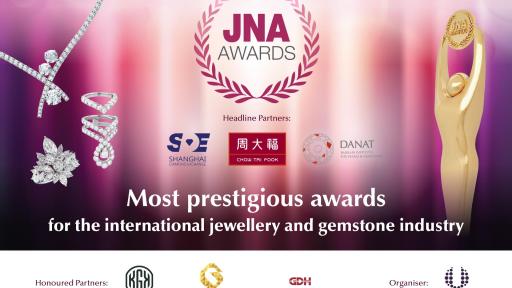 Headline Partners Chow Tai Fook, Shanghai Diamond Exchange, the Bahrain Institute for Pearls and Gemstones together with Honoured Partners KGK Group, Guangdong Gems & Jade Exchange, and Guangdong Land Holdings Limited support the JNA Awards to recognise excellence and innovations.