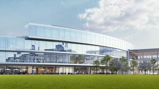 Computer generated model of the new Expedia office building