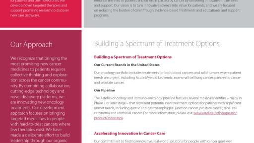 Astellas Oncology Fact Sheet