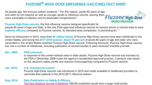 Fluzone High-Dose Vaccine Fact Sheet