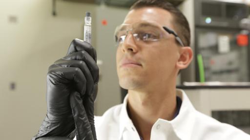 The process continues with purification and testing of the virus antigen. The virus antigen is formulated into the flu-fighting vaccine that fills the vials and syringes. The vaccine formulation then goes through a visual inspection and additional quality control measures. Once inspection and quality measures are approved, Fluzone vials and syringes are packaged and shipped to healthcare providers. Upon vaccination, the body’s immune system produces antibodies that can neutralize the flu virus.