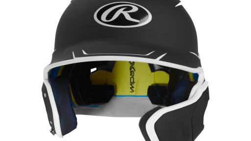Front view of Rawlings' new MACH EXT Batting Helmet