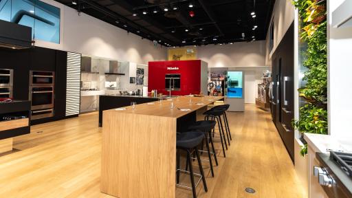 Miele Kitchen Experience centers around the welcome table