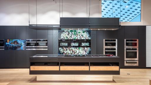 Computer-generated drawing of the M Touch wall.