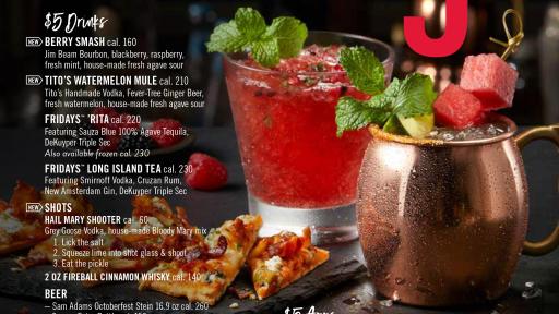 Fridays 5 Football Menu