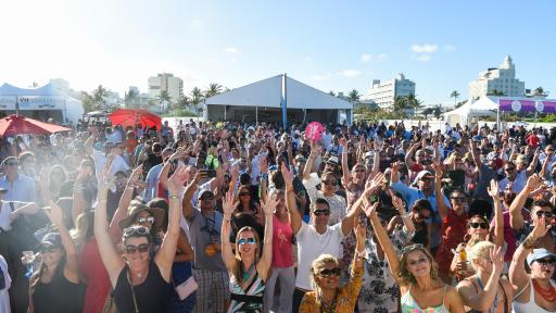 People gathered at the Food Network & Cooking Channel South Beach Wine & Food Festival
