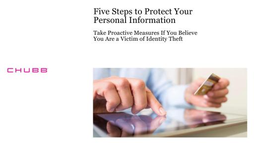 Five Steps to Protect Your Personal Information