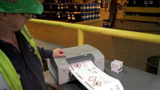 The Epson ColorWorks C831 helps enhance workflow by eliminating the need to manage pre-printed label stock.