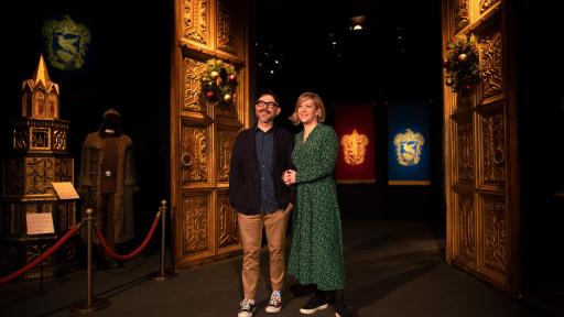 Eduardo Lima and Miraphora Mina at Harry Potter™: The Exhibition at the Pavilion of Portugal in Lisbon, Portugal
