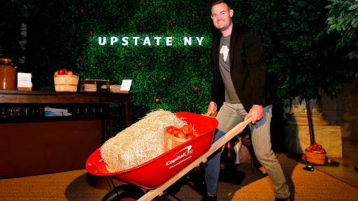 Brian Kelly (“The Points Guy”) wheels his way through the Upstate New York pop-up experience at a launch event for the Purpose Project by Capital One®, Wednesday, October 24, 2018, in New York. (Jason DeCrow/AP Images for Capital One)