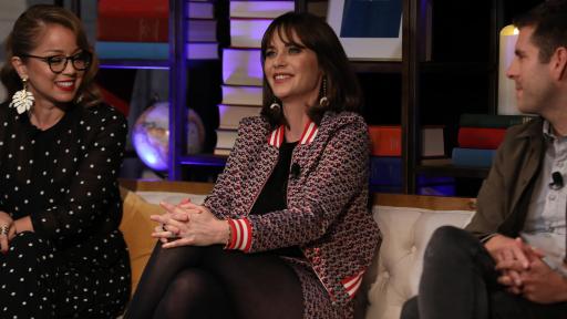 Zooey Deschanel shares her passion on stage.