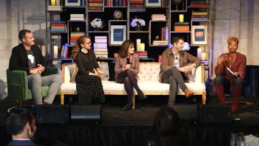 Panel of people talking