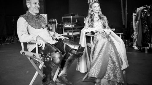 George Clooney & Natalie Dormer on set with Nespresso